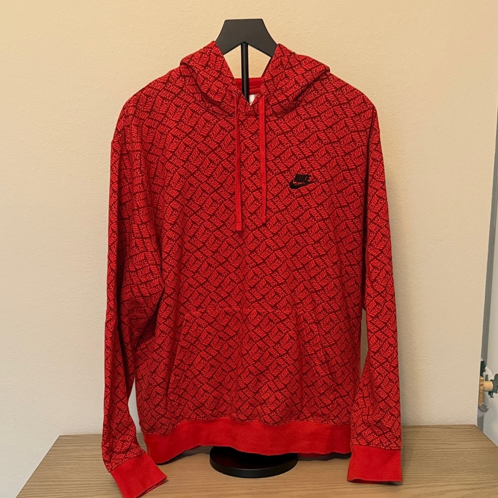 Nike Red Geometric Hoodie